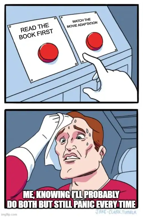 This the meme for the question of How I Read Books Book Tag