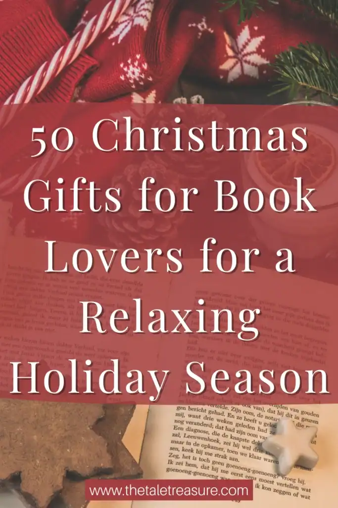 Pin image titled, "50 Christmas Gifts for book lovers for a relaxing holiday season"